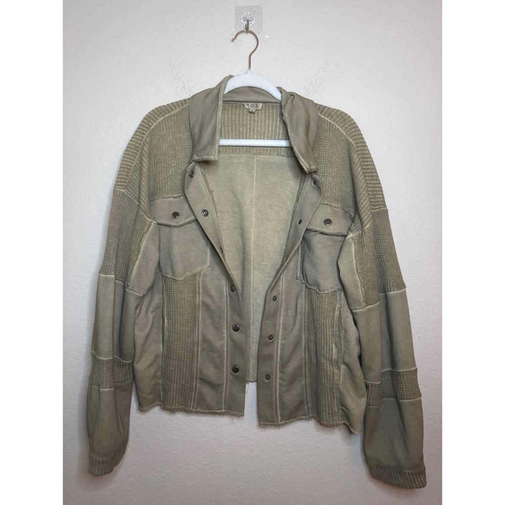 POL Army Green Terry Oversized‎ Lightweight Jacket Size Small